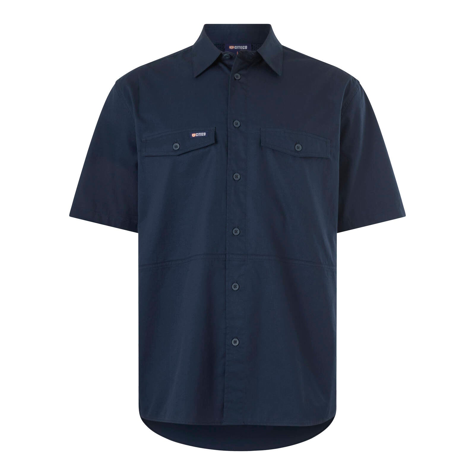 Citeco Navy Cotton Short Sleeve Shirt - Size S