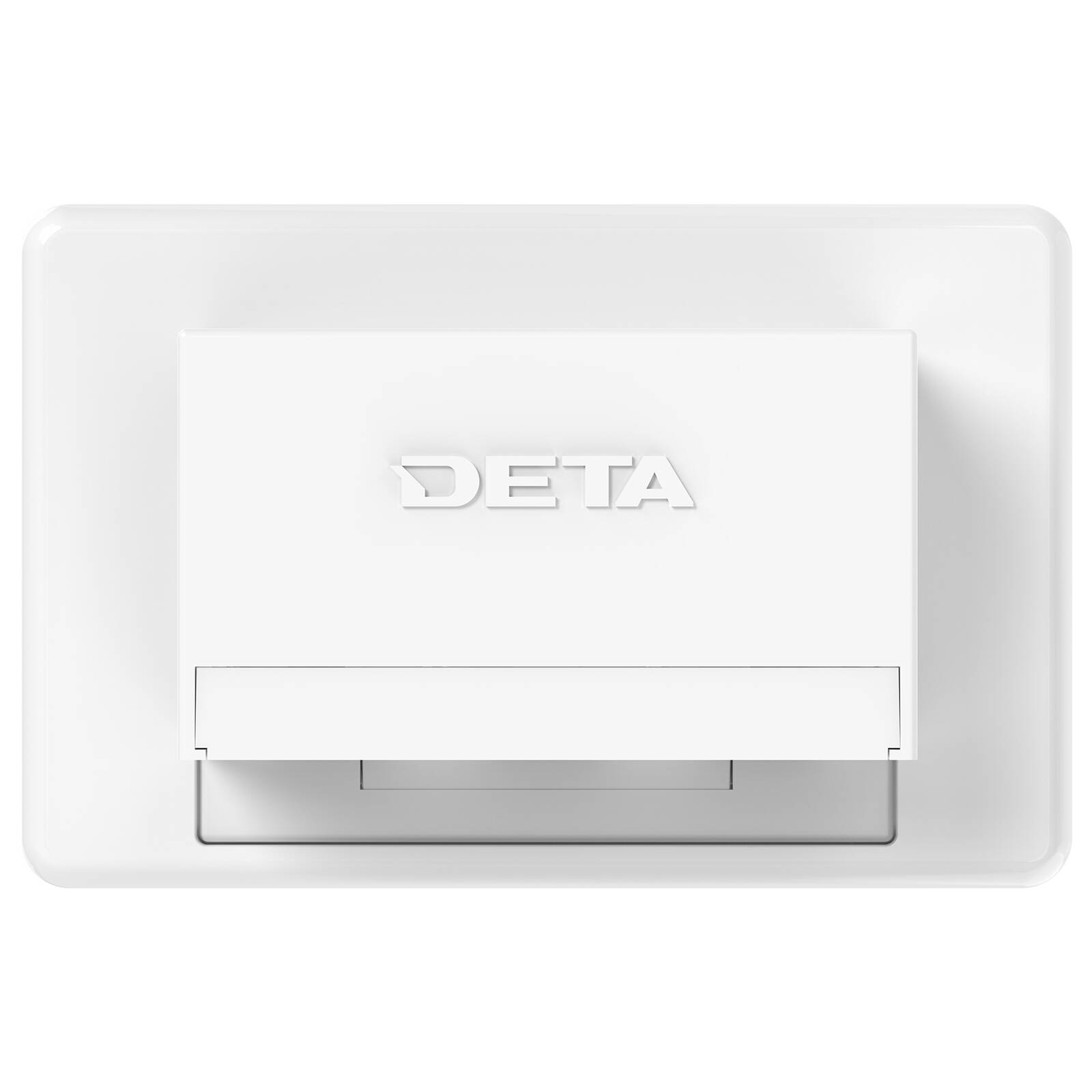 DETA Entertainment Wall Plate, 3 Gang White Polycarbonate, Standard Profile