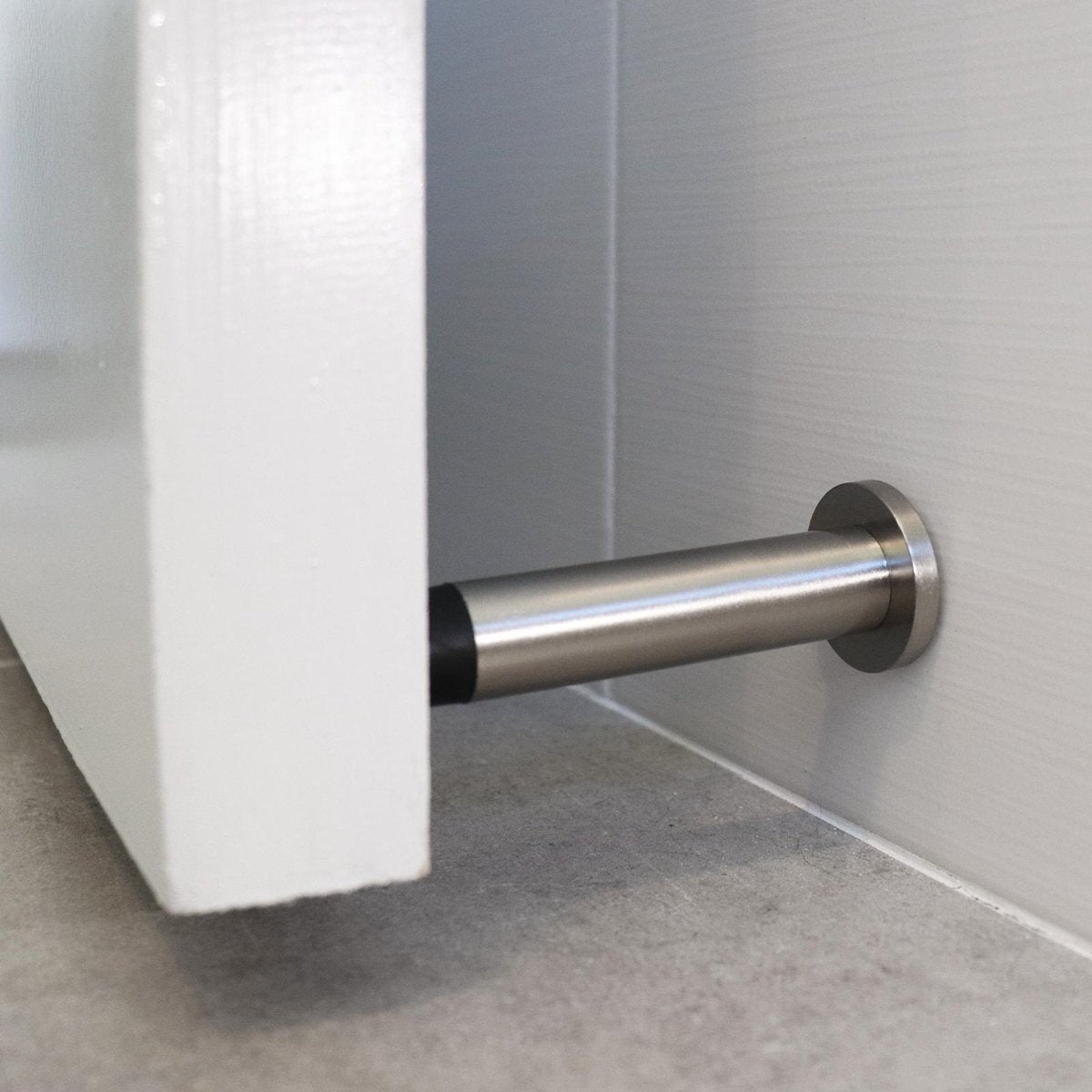 Adoored 85mm Satin Chrome Monument Door Stop Steel Interior Use