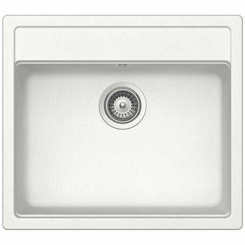 Abey Nemo Single Bowl Sink - 18L Alpina White Granite, Topmount or Undermount - NE100W