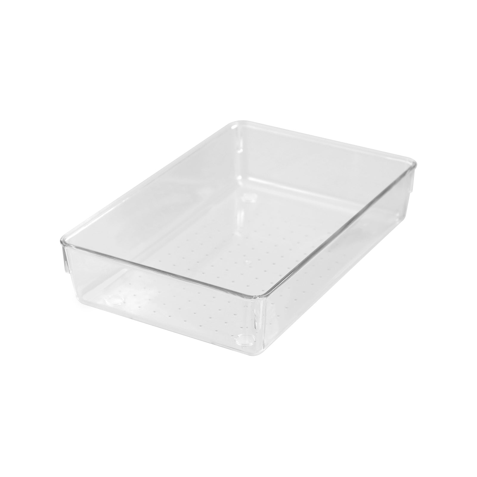 Boxsweden 23 x 15 x 5cm Crystal Storage Tray, Clear PET, 2L, Stackable