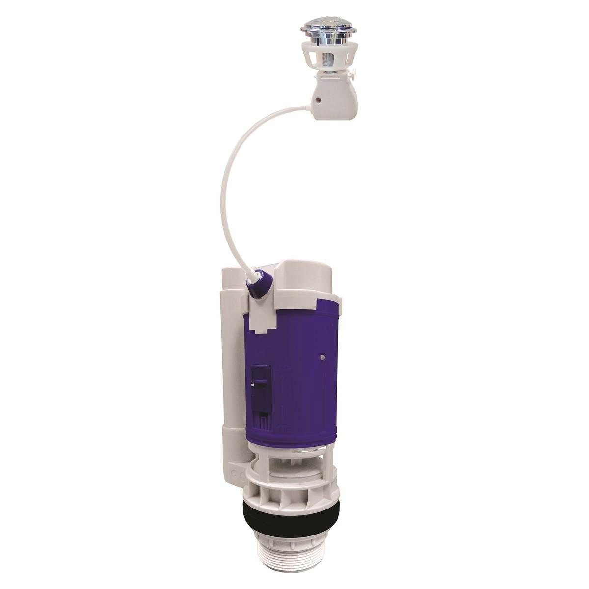Fluidmaster Dual Flush Toilet Cistern Valve and Button Kit, Blue and White