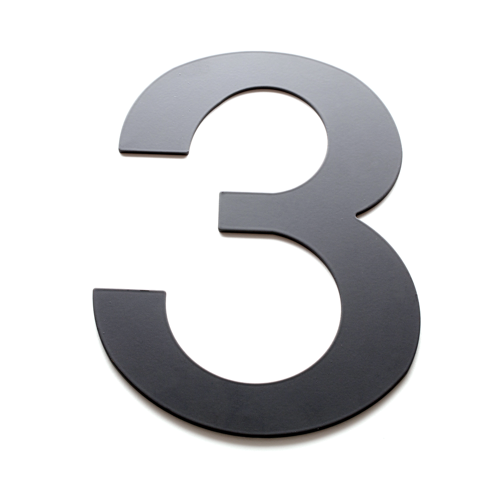Sandleford 200mm Black Powder Coated Steel Lorenzo House Number 3