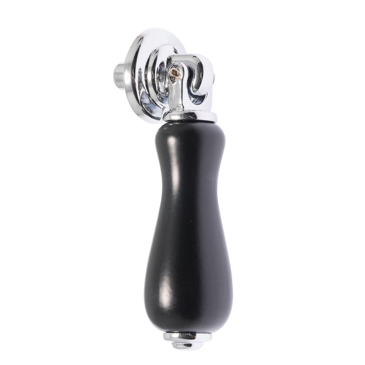 Lane 55mm Black Teardrop Knob - Traditional Zinc Ceramic Hardware - SuperSaverAU - view 1