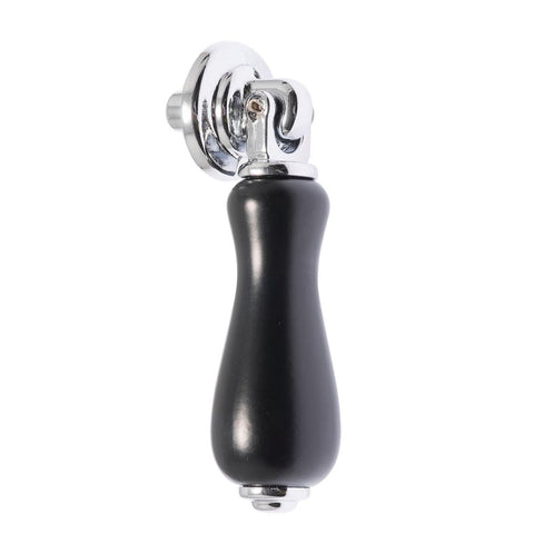 Lane 55mm Black Teardrop Knob - Traditional Zinc Ceramic Hardware - SuperSaverAU - view 1