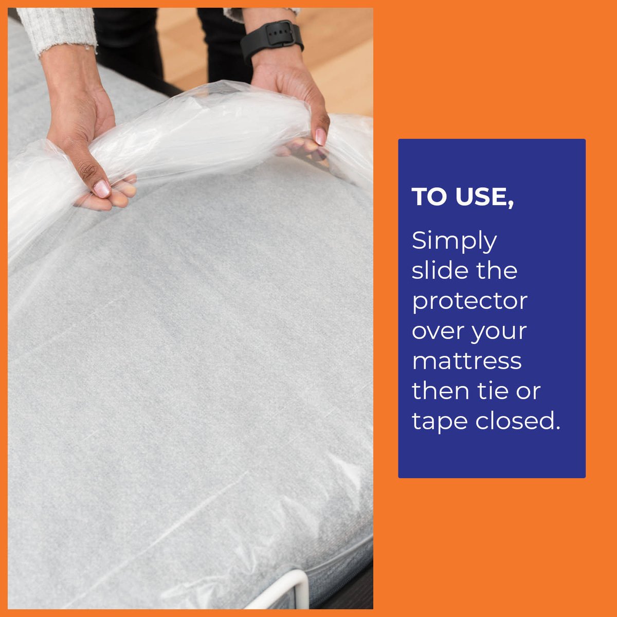 Packz Clear Plastic Double/Queen Mattress Cover 2500 x 1600 x 300mm