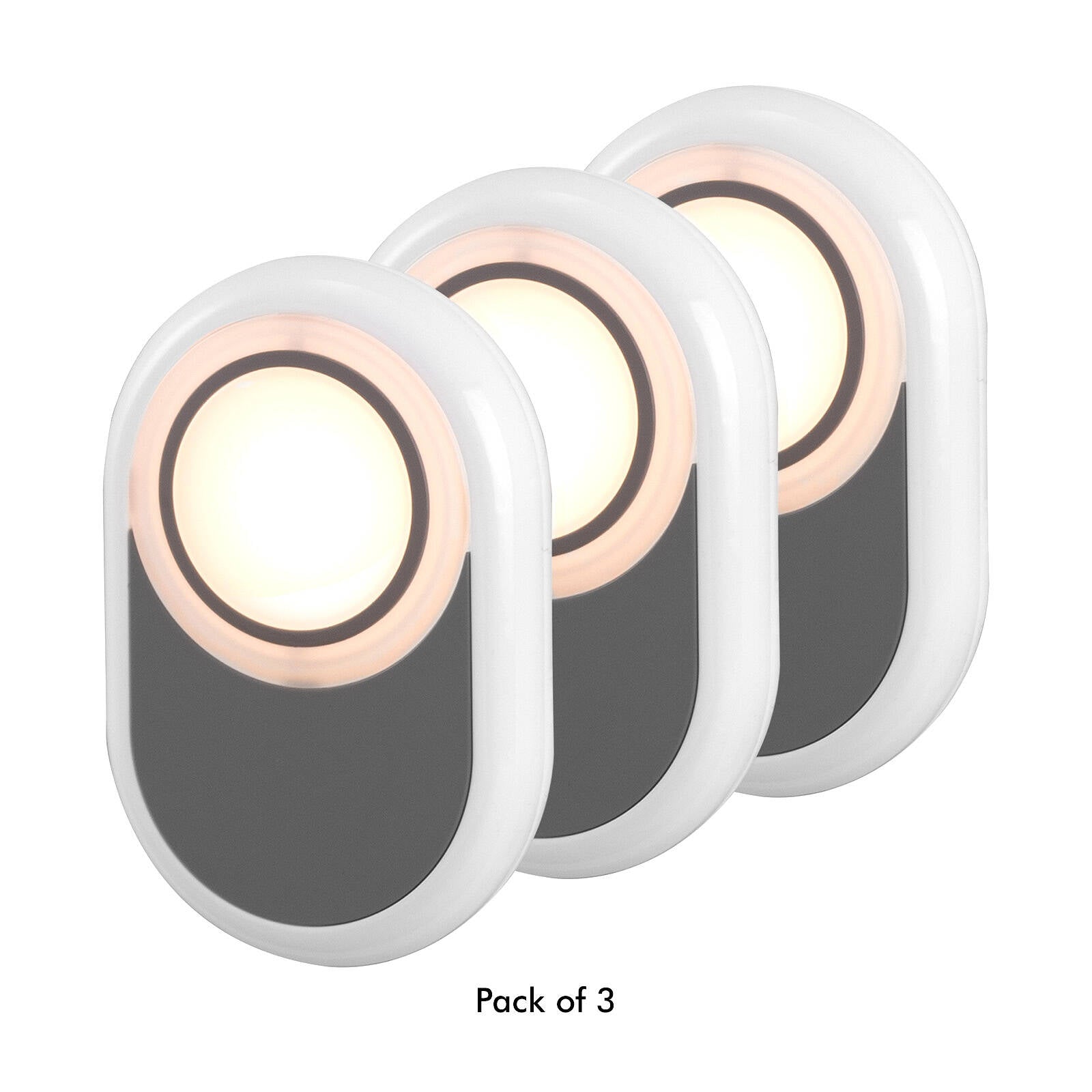 Arlec Pill 240V Plug-In LED Night Light with Sensor 3 Pack NL0061