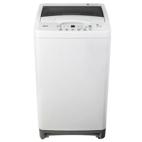 Seiki 6kg Top Load Washing Machine - White, Compact 520mm Width, Fuzzy Logic, Delay Start - SC-6000AU7TLW