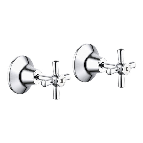 Estilo Chrome Jumper Valve Wall Top Assembly Set - 150mm x 245mm - Smooth Operation - SuperSaverAU - view 1
