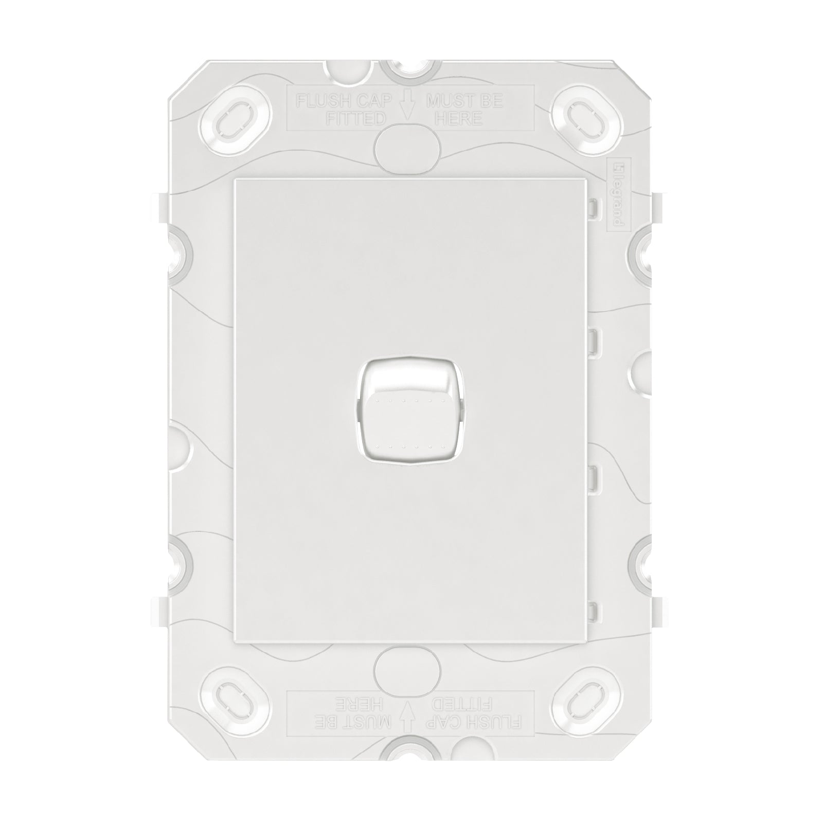 HPM ARTEOR 1 Gang Wall Switch Grid White 240V Polycarbonate
