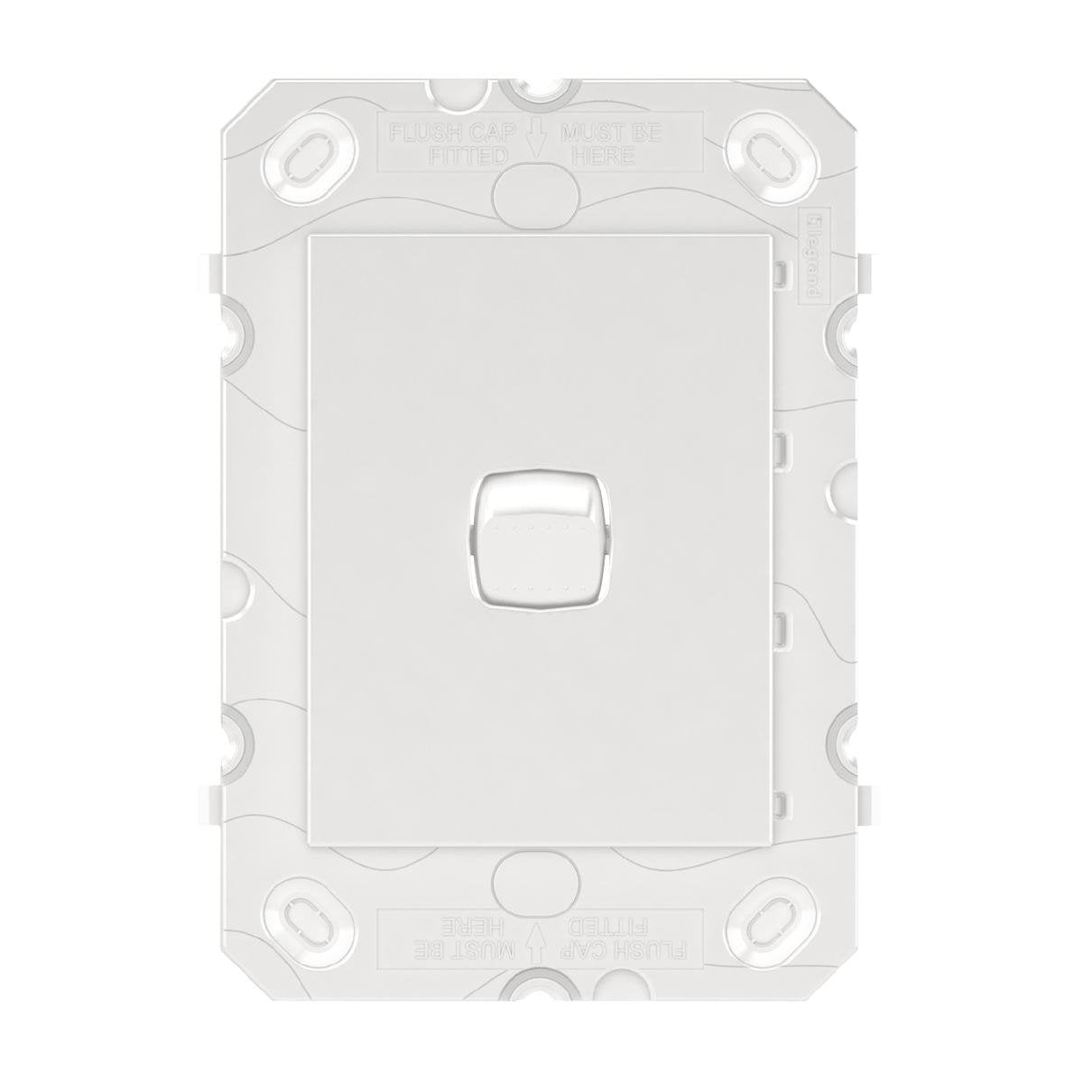 HPM Arteor 1 Gang Wall Switch Grid 115mm x 80mm White - Indoor Use - SuperSaverAU - view 1
