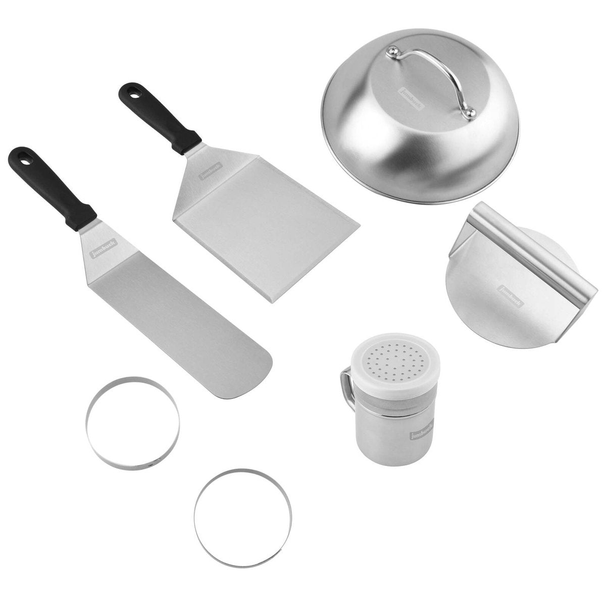 Jumbuck 7 Piece BBQ Burger Kit - Stainless Steel Tools - 336mm x 79mm x 234mm - SuperSaverAU - view 1