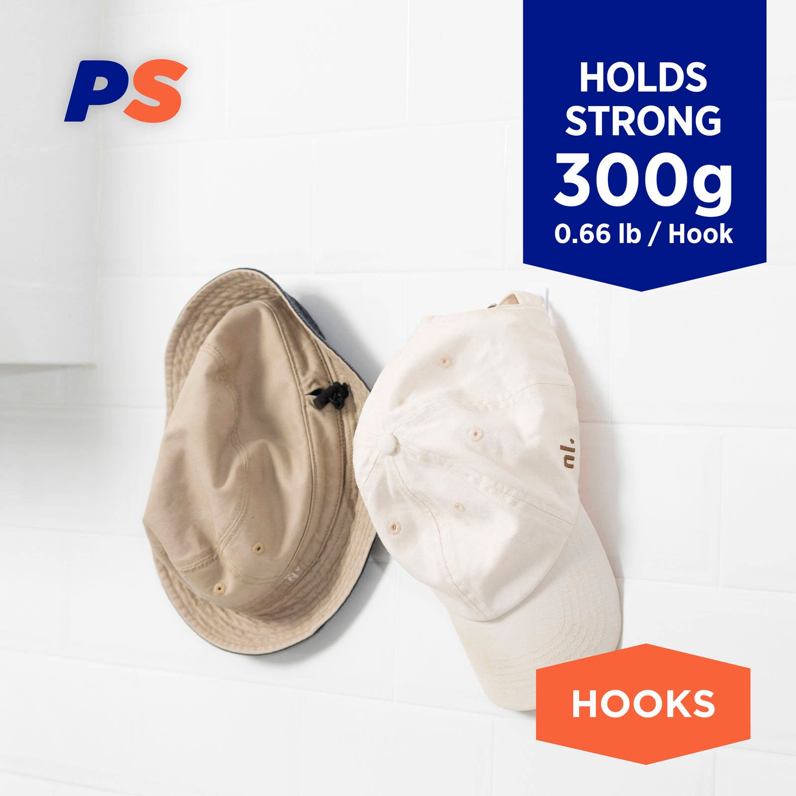 Permastik Small Utility Hooks - Self-Adhesive Plastic, 10 Pack