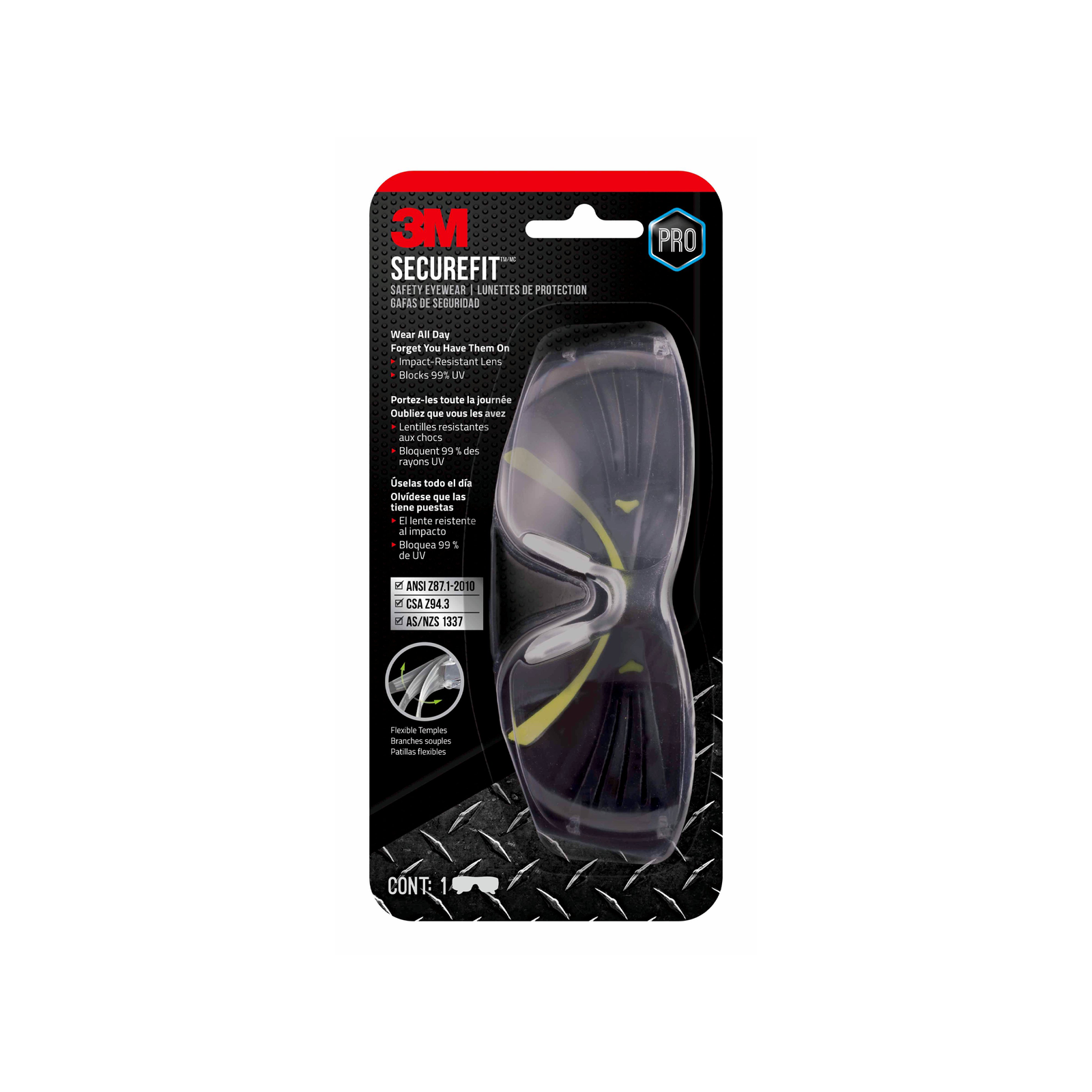 3M SecureFit 400 Anti-Fog Eye Protection - SuperSaverAU - view 1