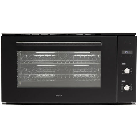 Euro Appliances 90cm Electric Multi Function Oven - 103L Gross, Black Glass, Nine Functions - OE90O9B1