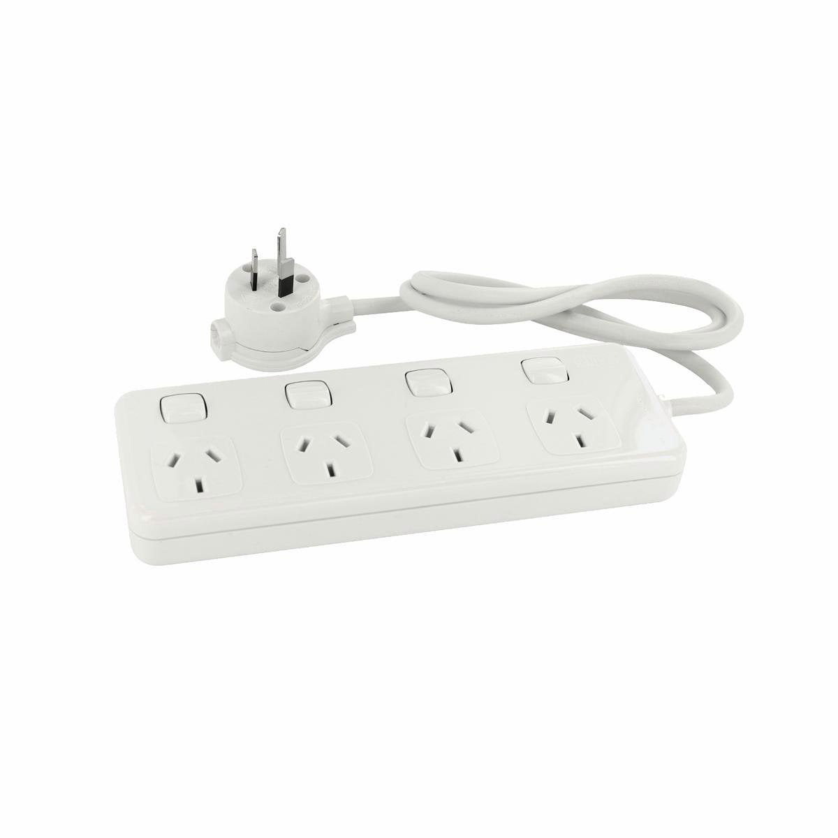 HPM 4 Outlet Individually Switched Powerboard 10A 2400W Overload Protection D104WE
