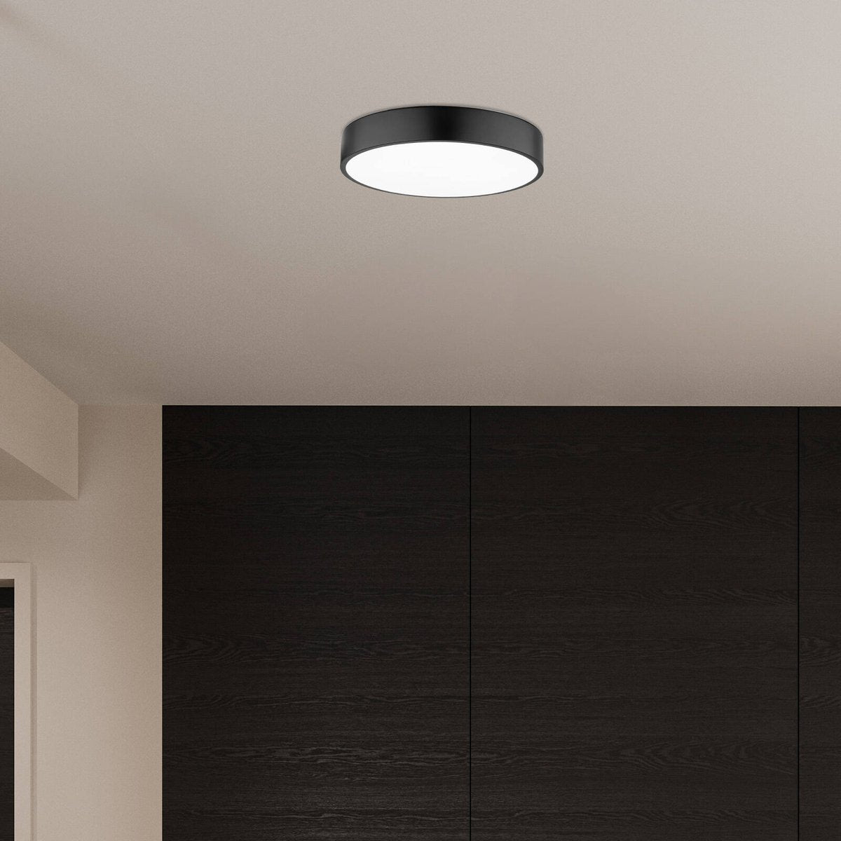 Verve Design Dina 18W 30cm CCT LED Ceiling Light Black Hardwired ACL613BK