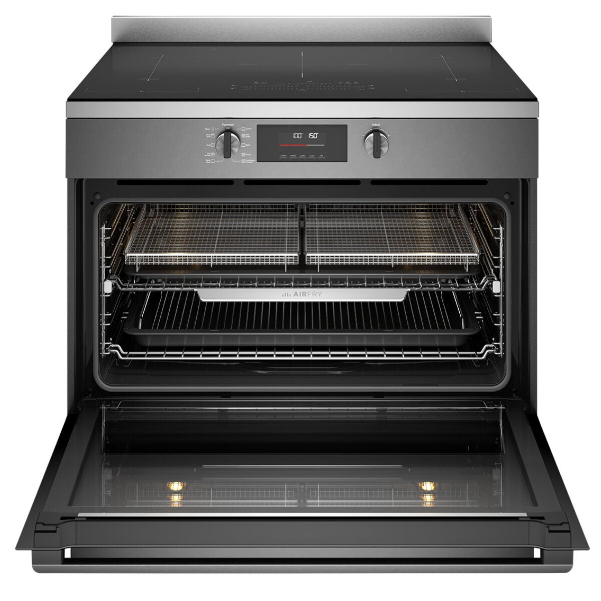 Westinghouse 90cm Induction Pyrolytic Oven - Dark Stainless Steel, SteamBake, AirFry - WFEP9757DD