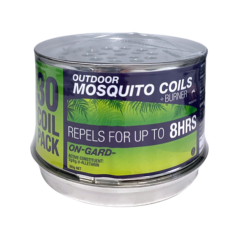 On-Gard Outdoor Mosquito Coils 30 Pack with Metal Burner