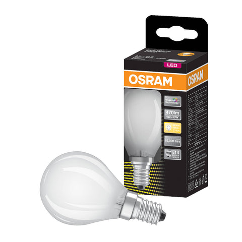 Osram 4W E14 Warm White Fancy Round Filament LED Globe 470lm