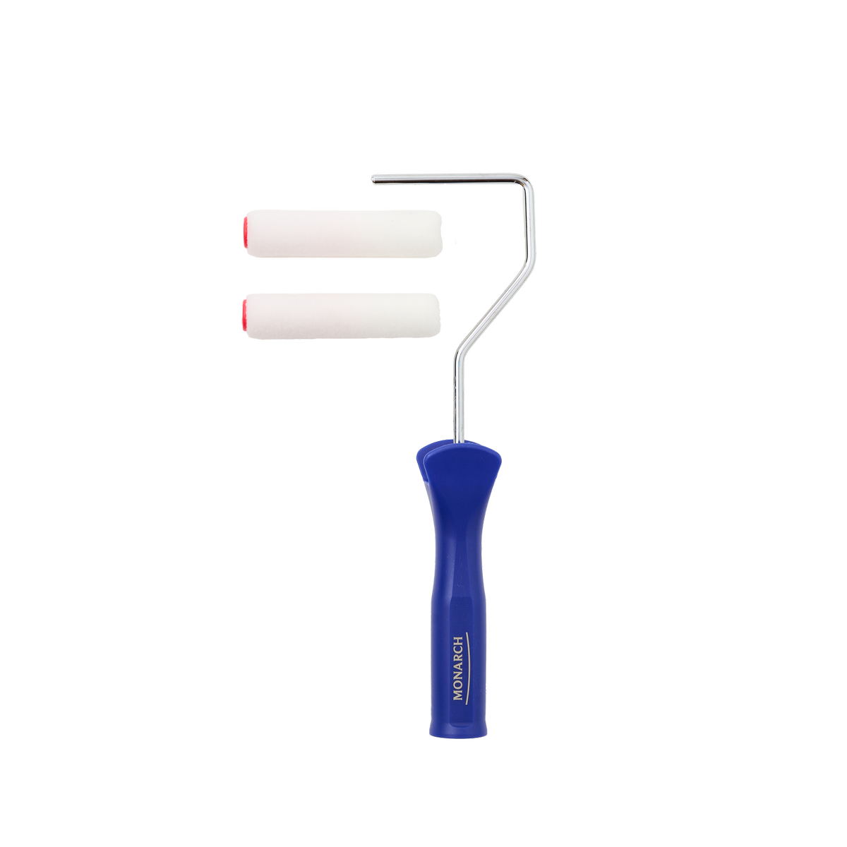 Monarch 100mm 4mm Nap Mini Rollers 3 Piece - Doors, Trims & Cupboards (with Handle)