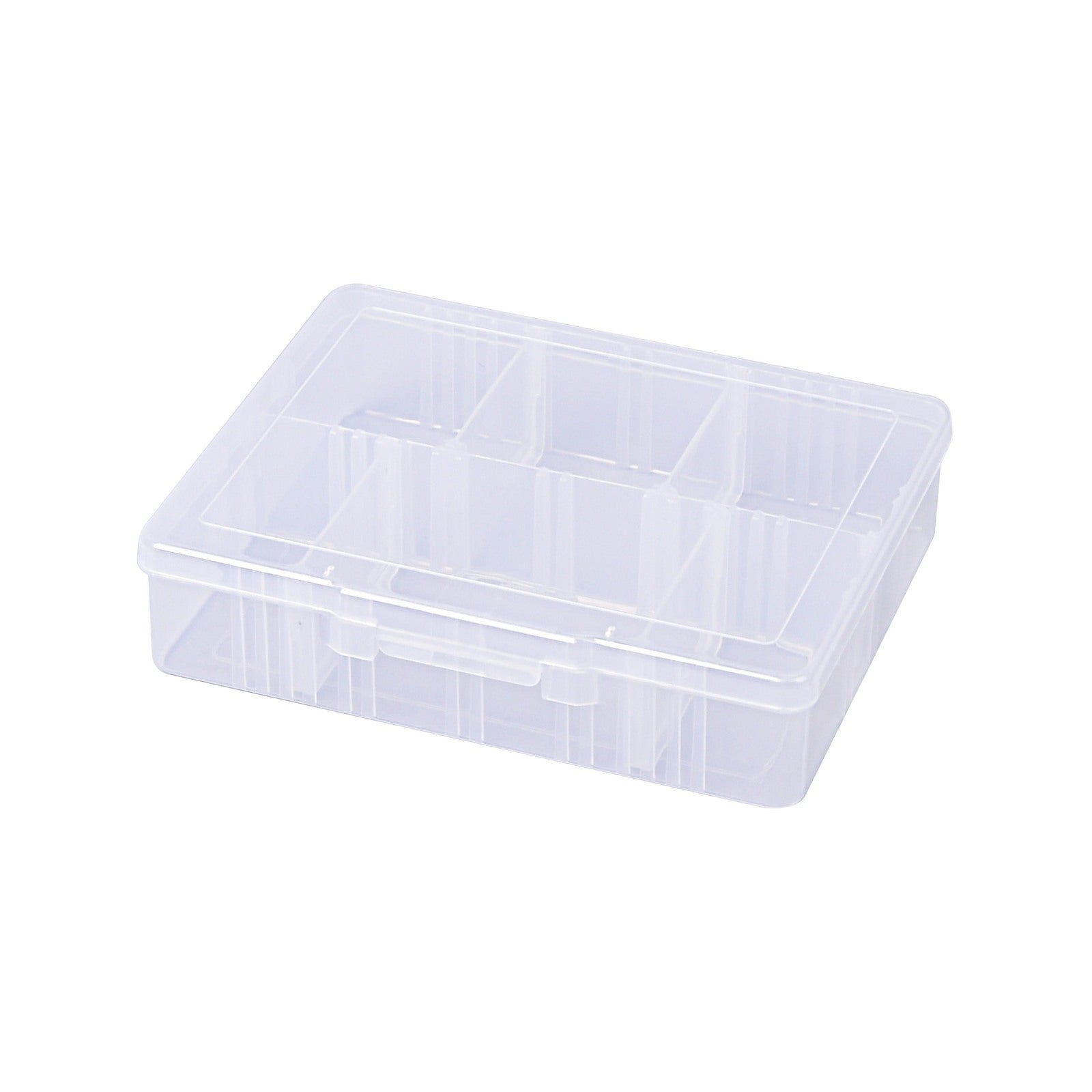 Craftright 6 Compartment Storage Organiser Box Clear Polypropylene