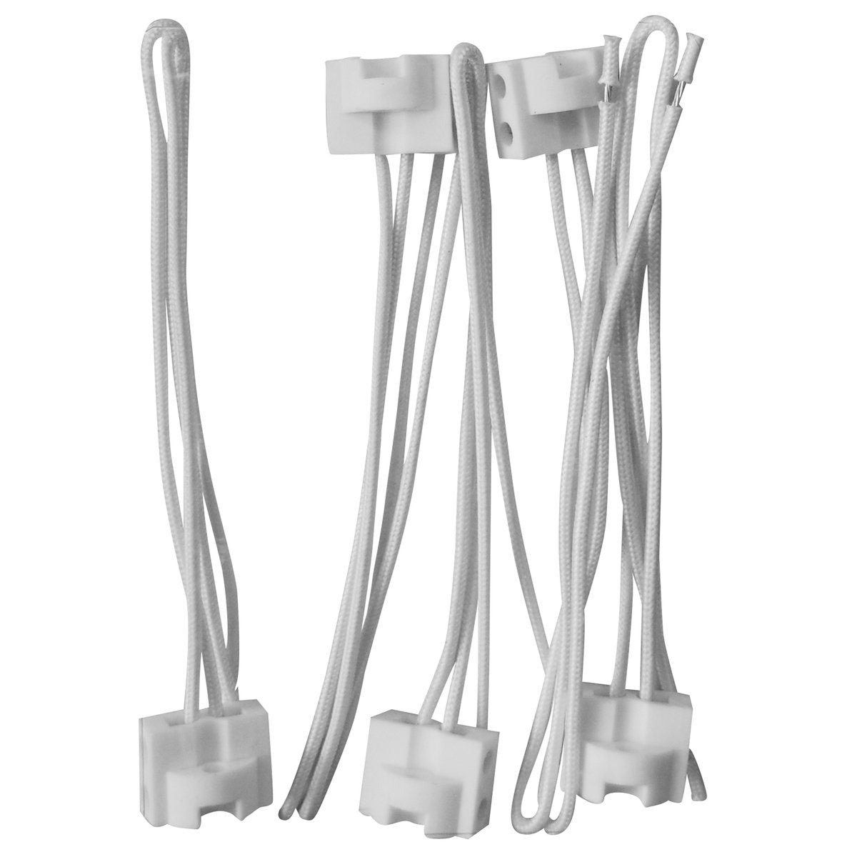 HPM MR16 Low Voltage Round Lamp Socket Replacement Connectors, GX5.3, 5 Pack, White MAGX5R5P