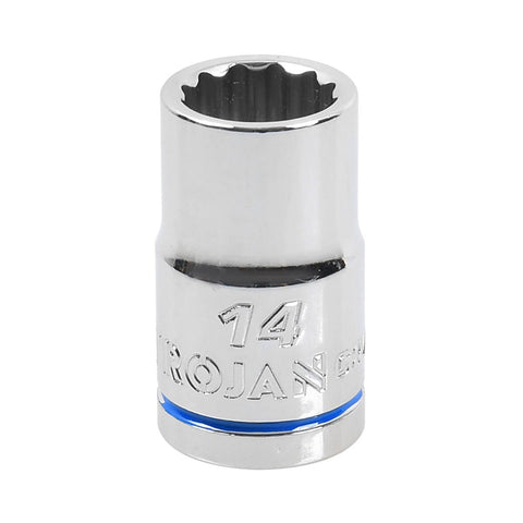 Trojan 14mm Socket 1/2" Drive - Chrome Vanadium - Durable - 12-Point Design - SuperSaverAU - view 1
