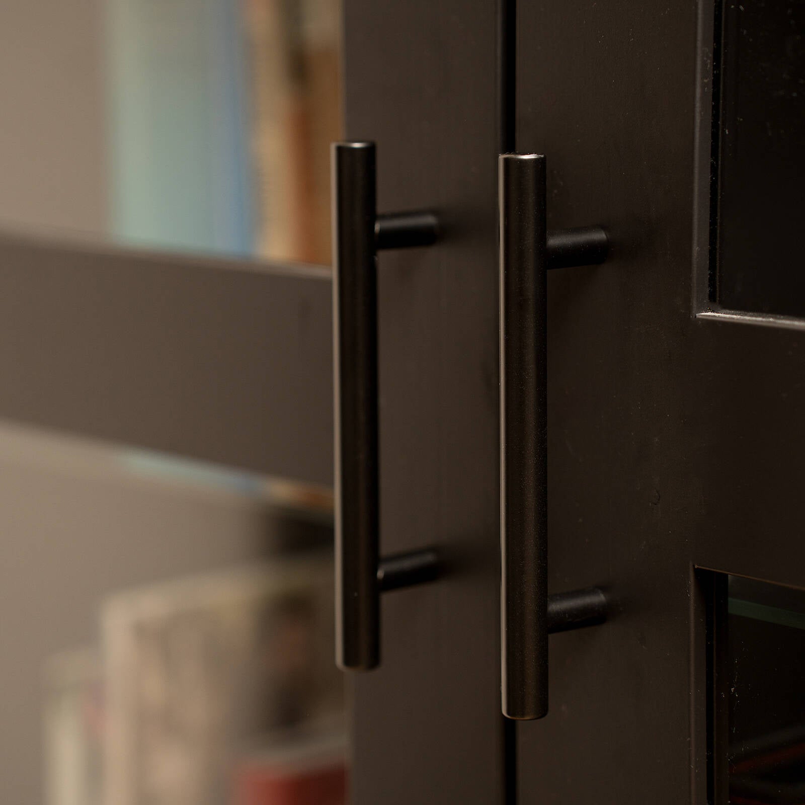 Taskmaster 96mm Matte Black T Handle - 10 Pack Cabinet Handles