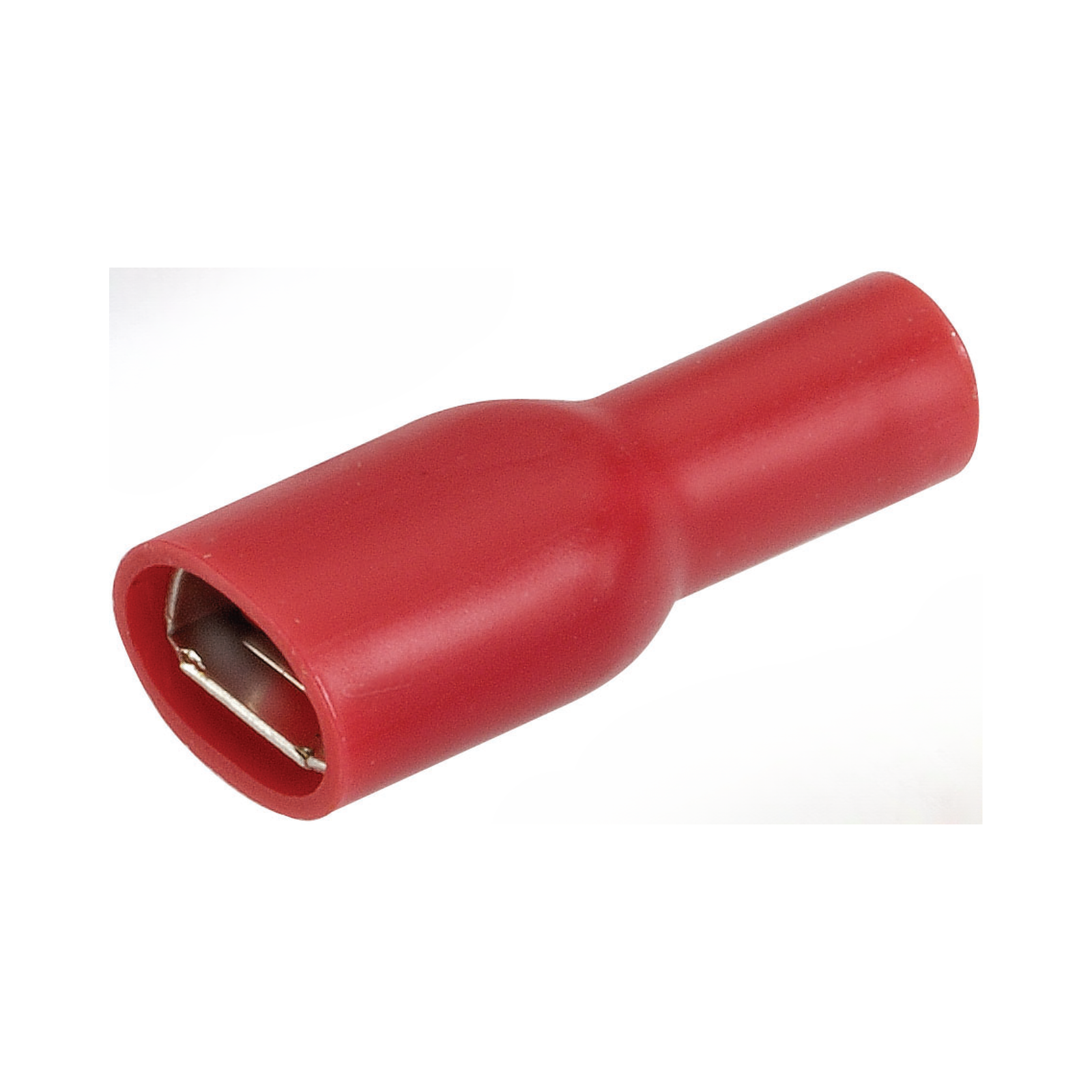Narva Red Double Crimped Female Fully Insulated Blade Terminal, 2.5-3mm, 6.3 x 0.8mm, 100 Pack