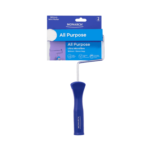 Monarch 160mm 10mm Nap Ultra Microfibre All Purpose Mini Roller 2 Piece