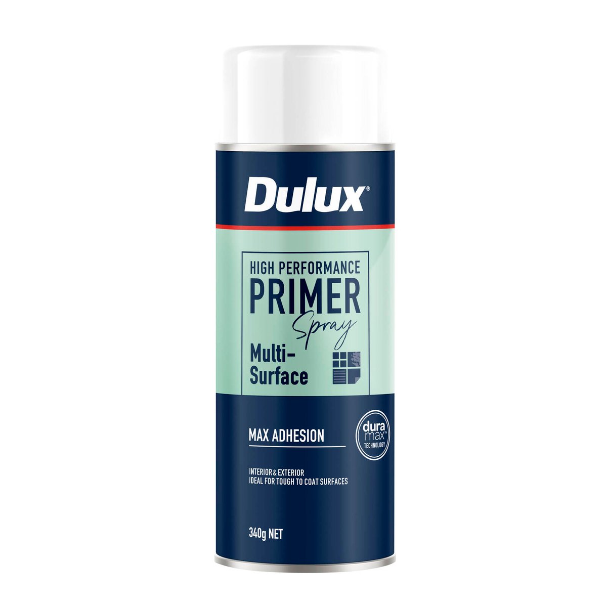 Dulux Spray Paint Multi Surface Primer 340g - Quick-Drying - White - SuperSaverAU - view 1