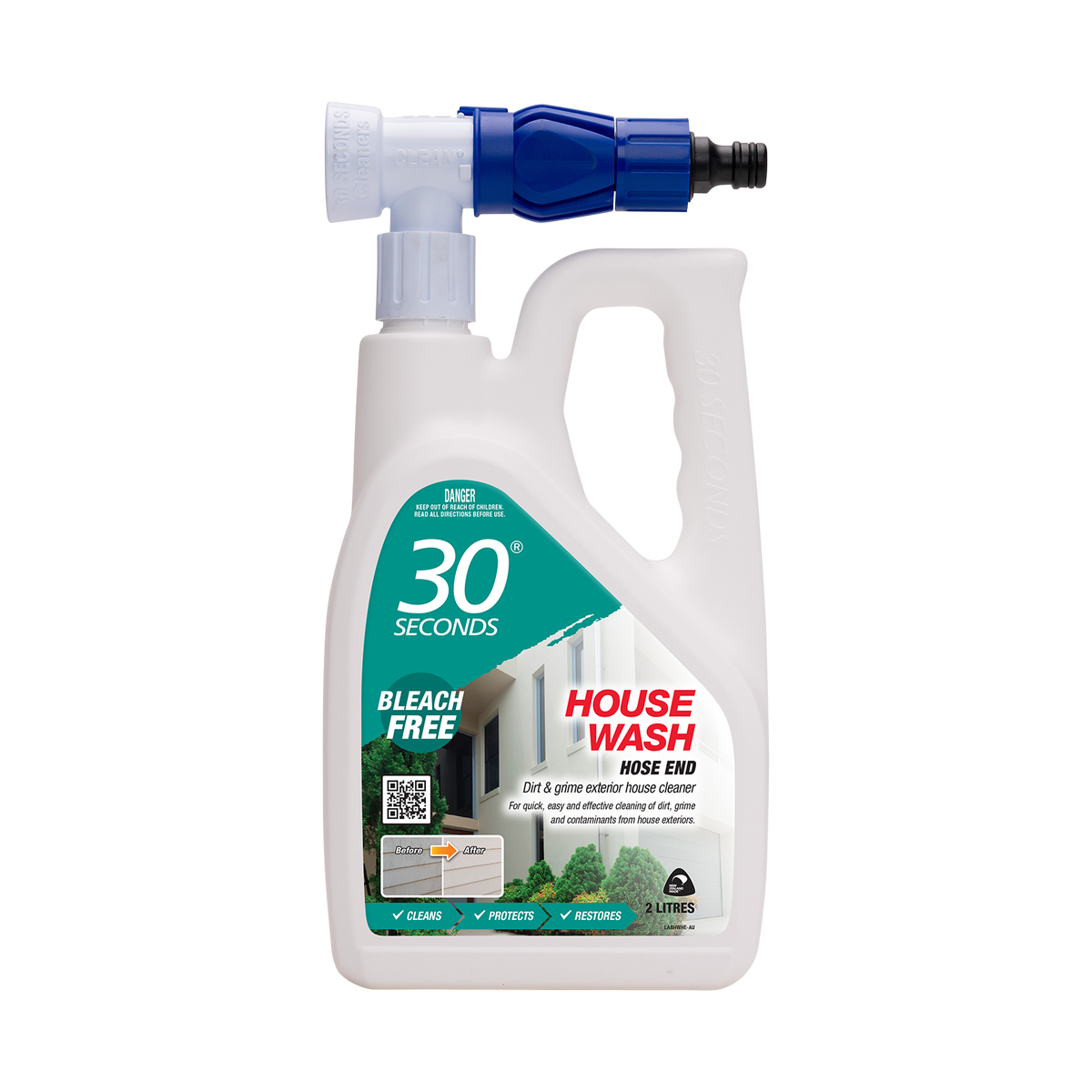 30 Seconds 2L House Wash with Rapid Hose End Technology, Ready to Use