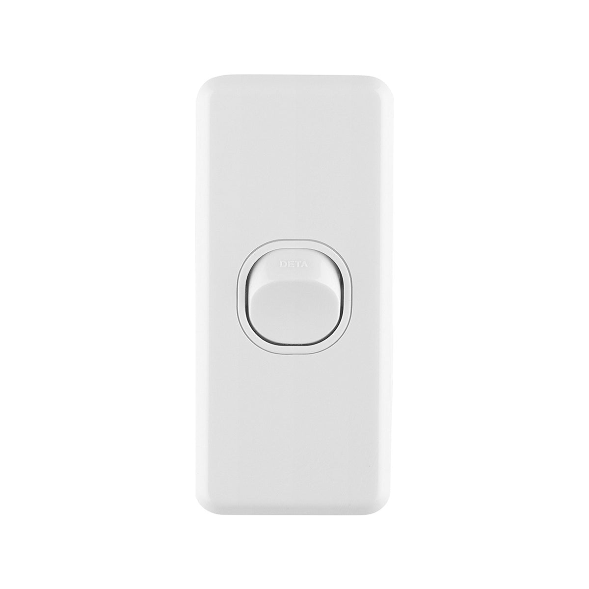 DETA X6 Single Architrave Switch 240V 10A White Polycarbonate
