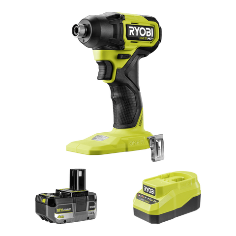 Ryobi 18V ONE+ HP Brushless Compact Impact Driver Kit R18CID24, 4Ah Battery