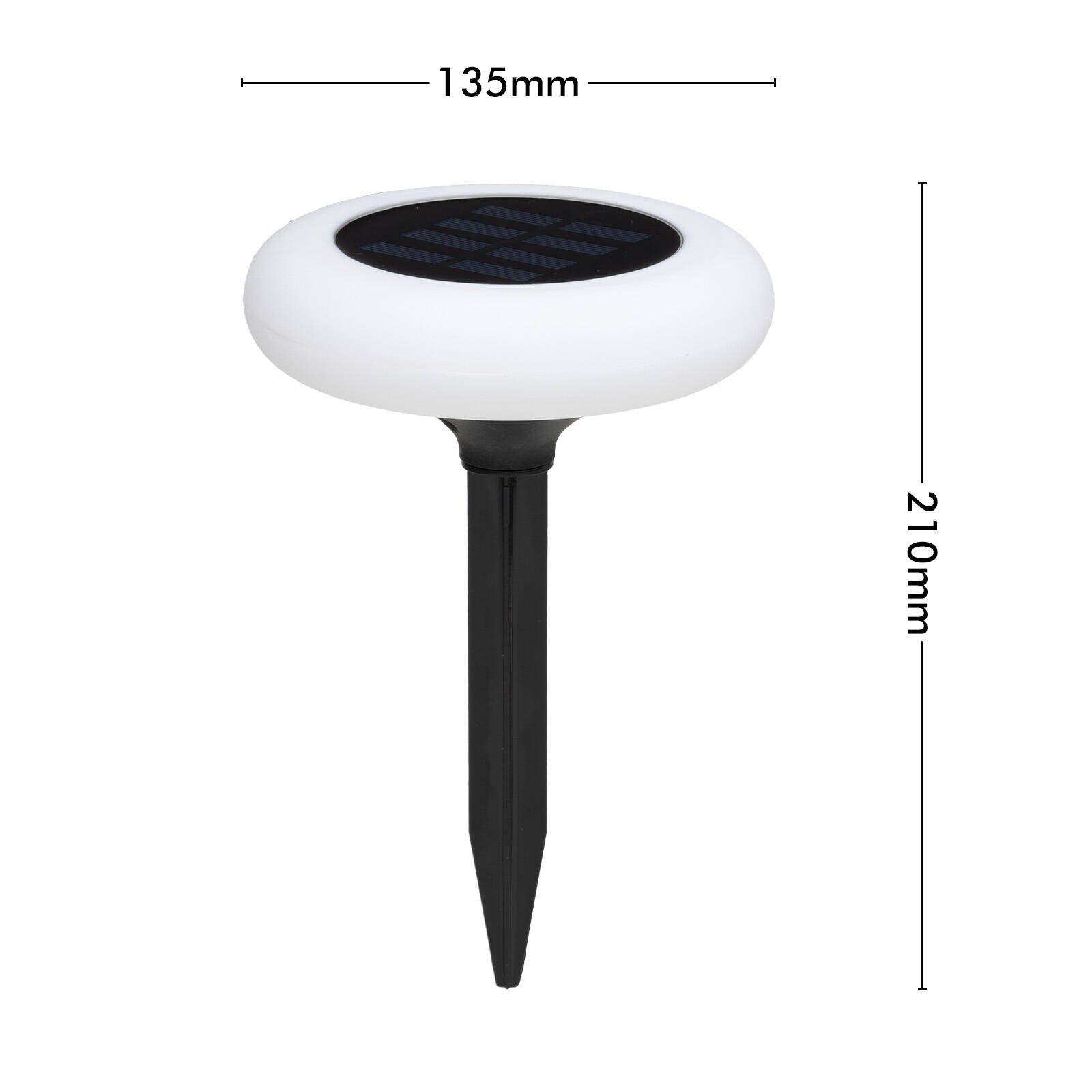 Click Solar RGB Stake Light Black LED Weather Resistant Outdoor Garden Light