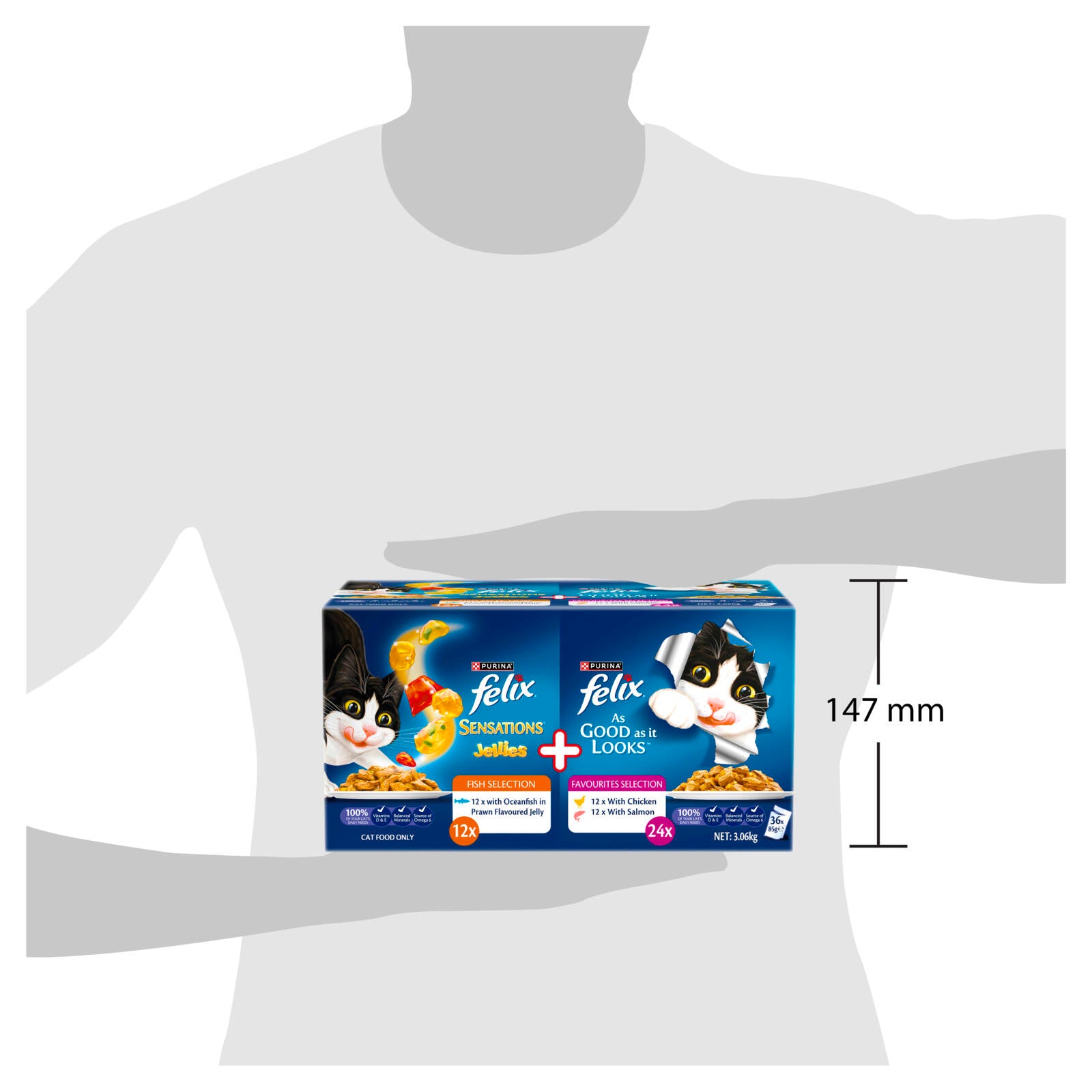 Felix As Good As It Looks and Sensations Jellies 85g Wet Cat Food 36 Pack