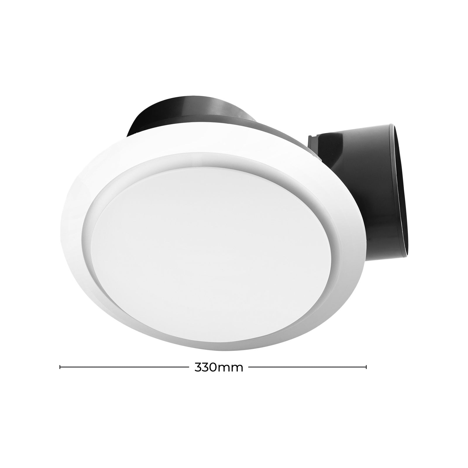 DETA 250mm White Side Duct Ceiling Exhaust Fan - 320m3/hr, 35W, DE225