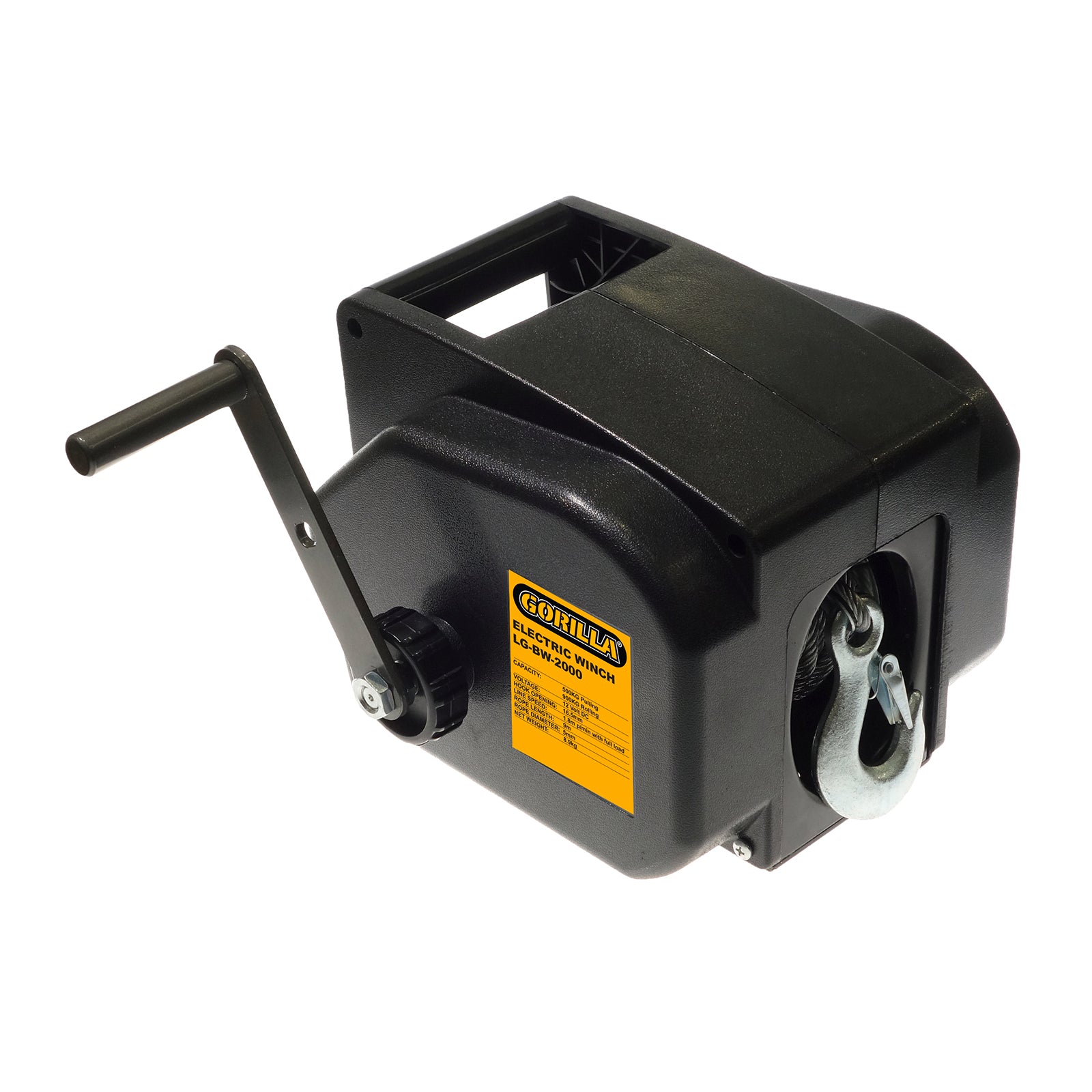 Gorilla Ladders 500kg 9m 12V Electric Winch Black