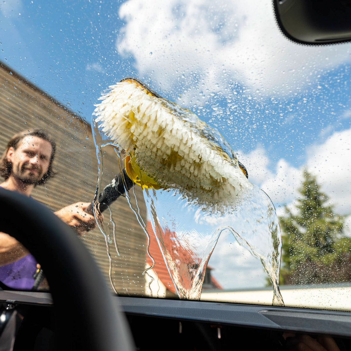 Karcher WB 7 3-in-1 Wash Brush - Foam, High-Pressure Spray & Soft Brush