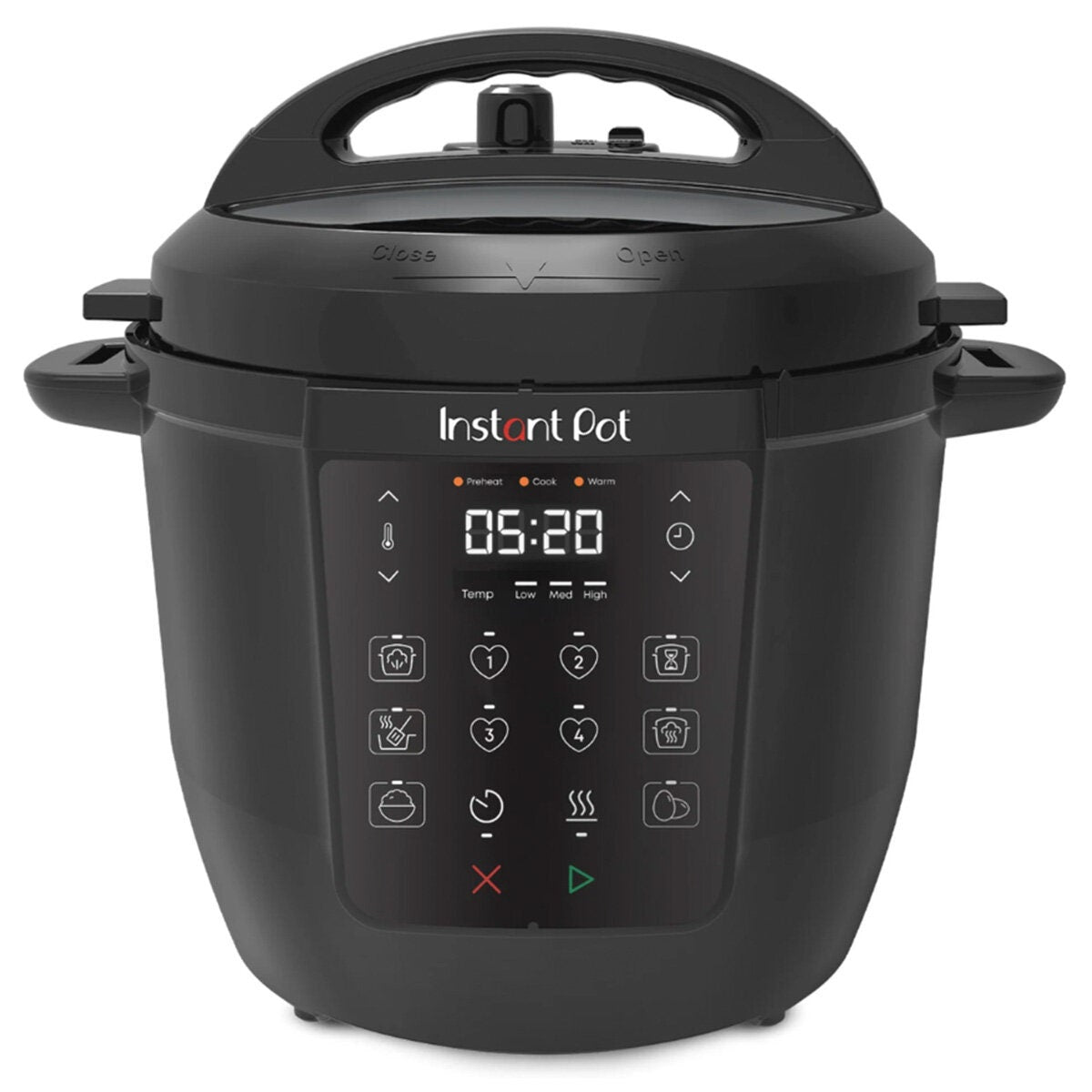 Instant Pot Rio Series 5.7L Multi Cooker - Anti-Spin Stainless Steel Pot, Status Lights, Black - 112200001AU