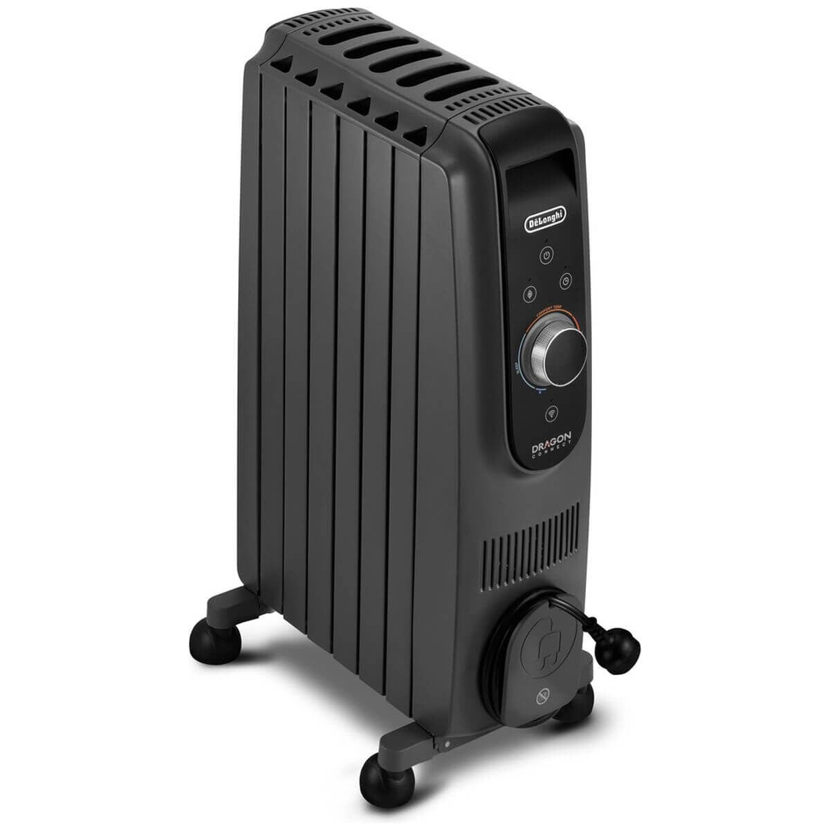 DeLonghi Dragon 5 Pro Oil Column Heater - Grey - WiFi App Control - Digital Thermostat - TRD50615WIFI