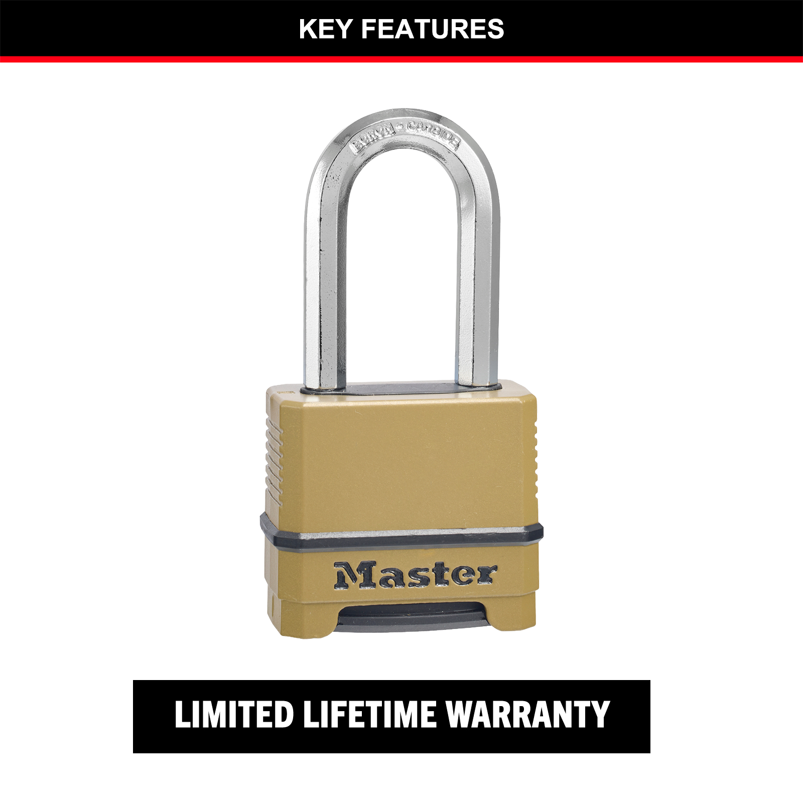 Master Lock Excell 56mm Laminated Steel Set-Your-Own Combination Padlock, 51mm Shackle