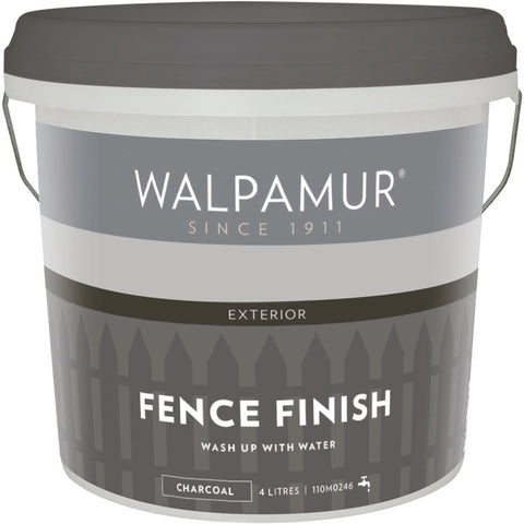 Walpamur Charcoal Fence Finish 4L - 4L Water-Based Timber Paint - UV Resistant - SuperSaverAU - view 1