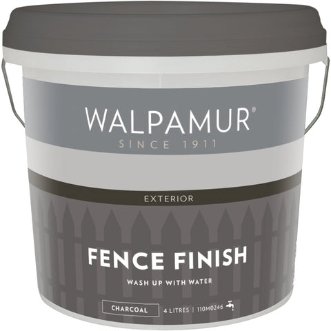 Walpamur 4L Charcoal Low Sheen Water Based Fence Finish UV Resistant Outdoor