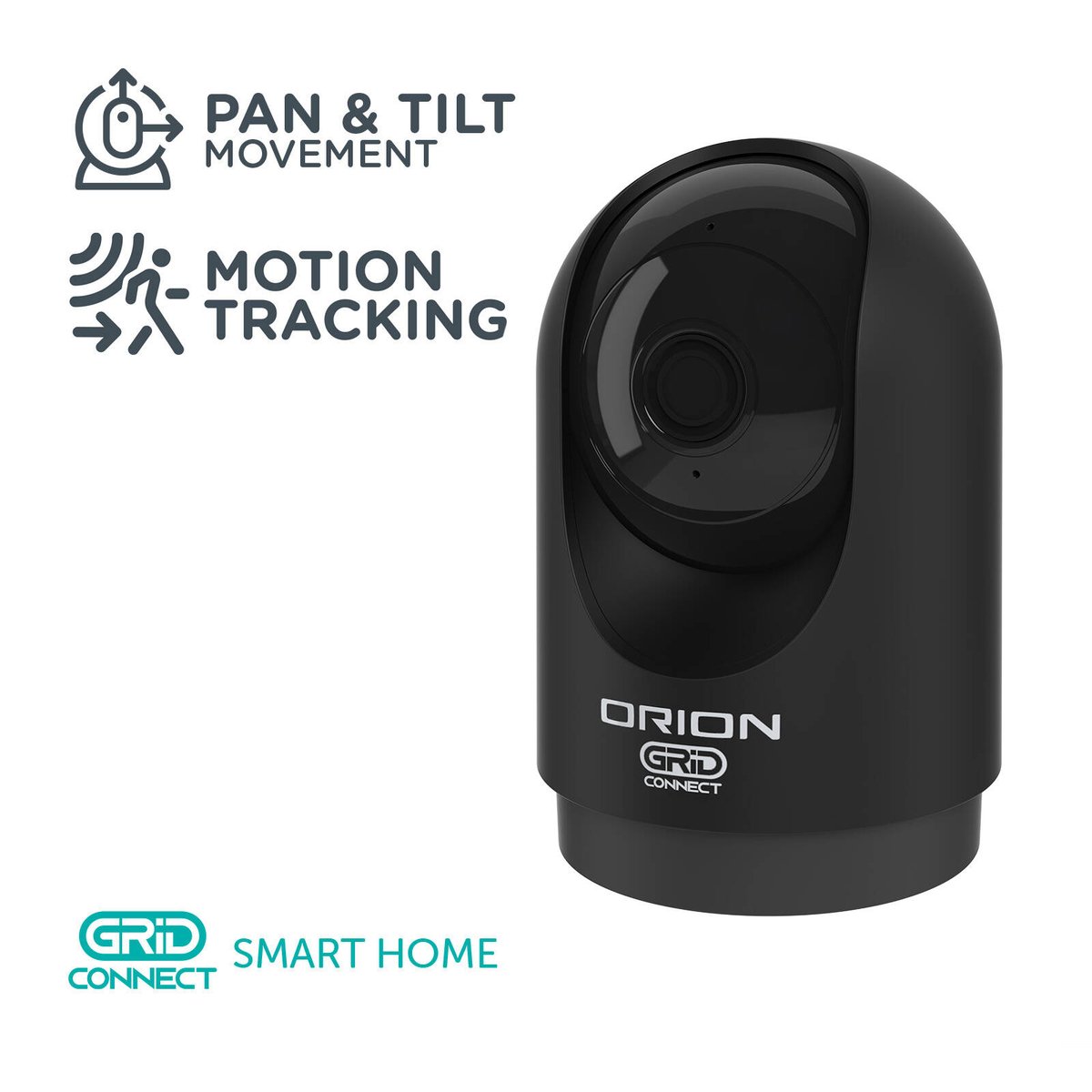 Orion Grid Connect Black Smart 4MP Indoor Security Camera - 2560 x 1440p - Pan and Tilt - SuperSaverAU - view 4