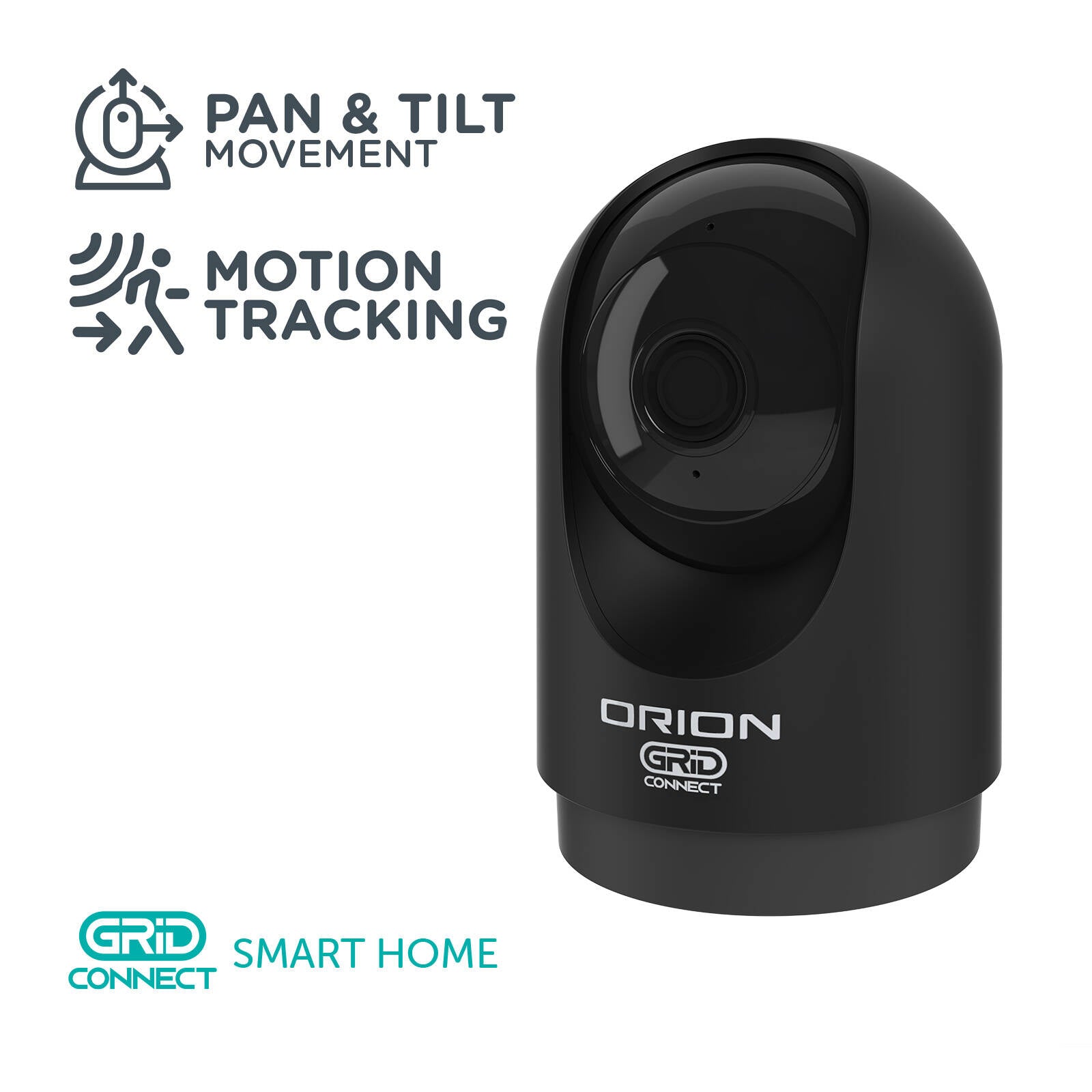 Orion Grid Connect Smart 4MP 2K Indoor Pan and Tilt Security Camera Black SC012BKHA