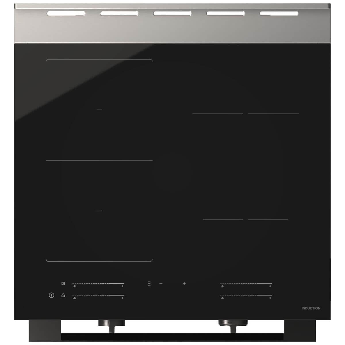 Haier 60cm 500 Series Freestanding Induction Oven - Black, Air Fry, Steam Clean, 11 Functions - HOR60S11IBX2