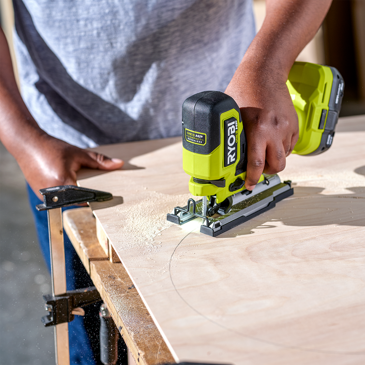 Ryobi 18V ONE+ HP Barrel Grip Jigsaw Tool Only - 3200 SPM - Precision Cutting - SuperSaverAU - view 5