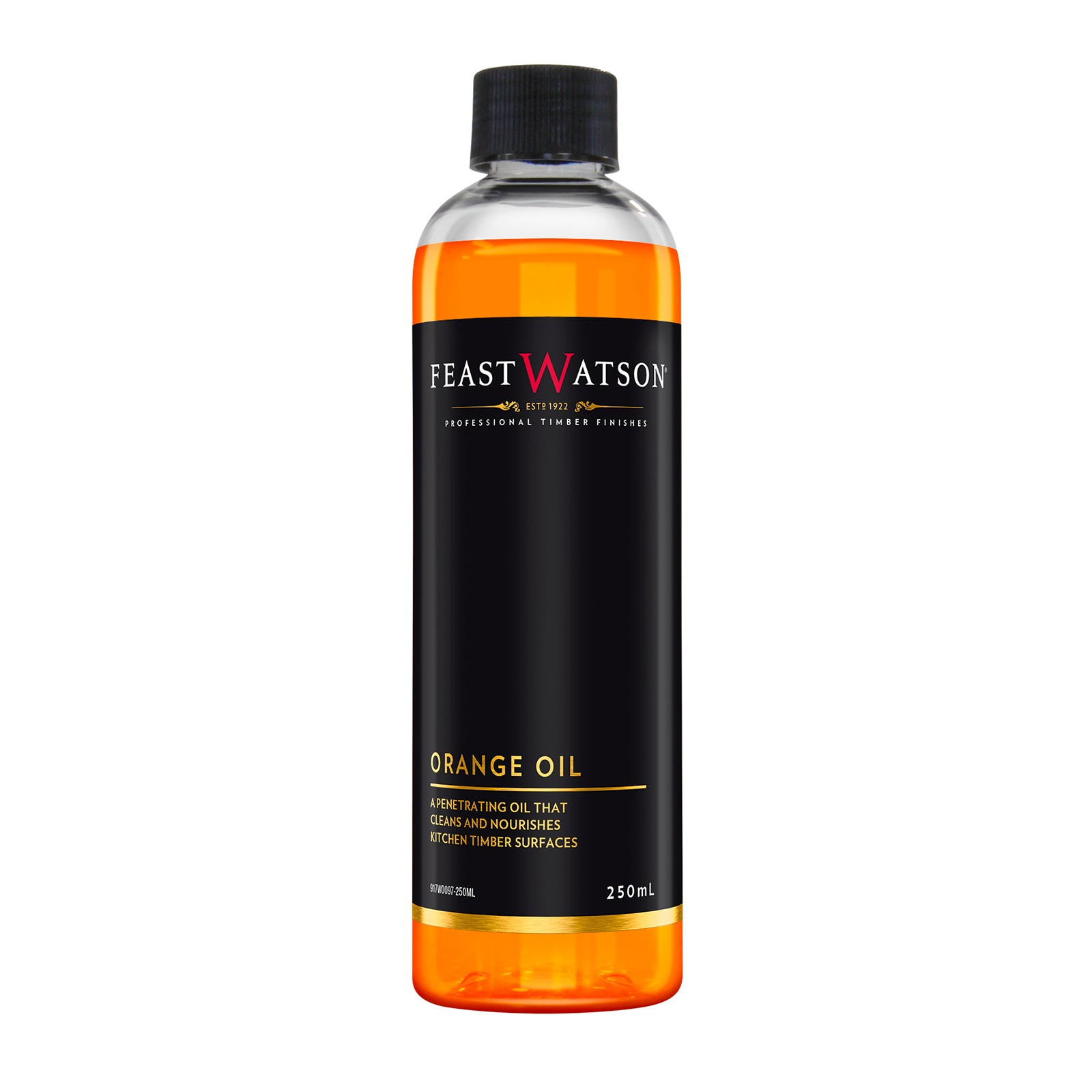 Feast Watson 250ml Orange Oil Interior Timber Polish - Oil Based, Citrus Scented